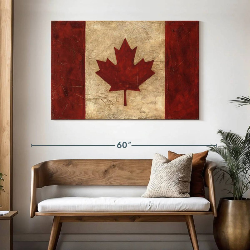 Drapeau canadien rétro Borges, H 32 po x l 48 po
