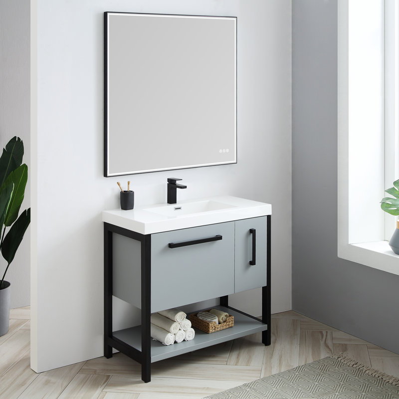Ensemble de meuble-lavabo simple et imperméable Herakleitos