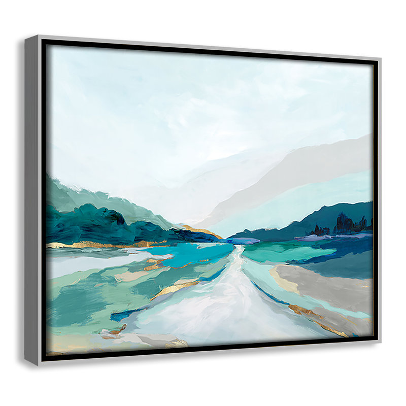 Hope Creek - Blue Version Print by Isabelle Z, Silver, 9.5" H x 11.5" W