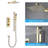 Thermostatic Shower System with Rough-In Valve, Brushed Gold 10-Inch Rainfall Shower Head & Handheld Combo, 3-Handle Complete Shower Faucet Set-90656522