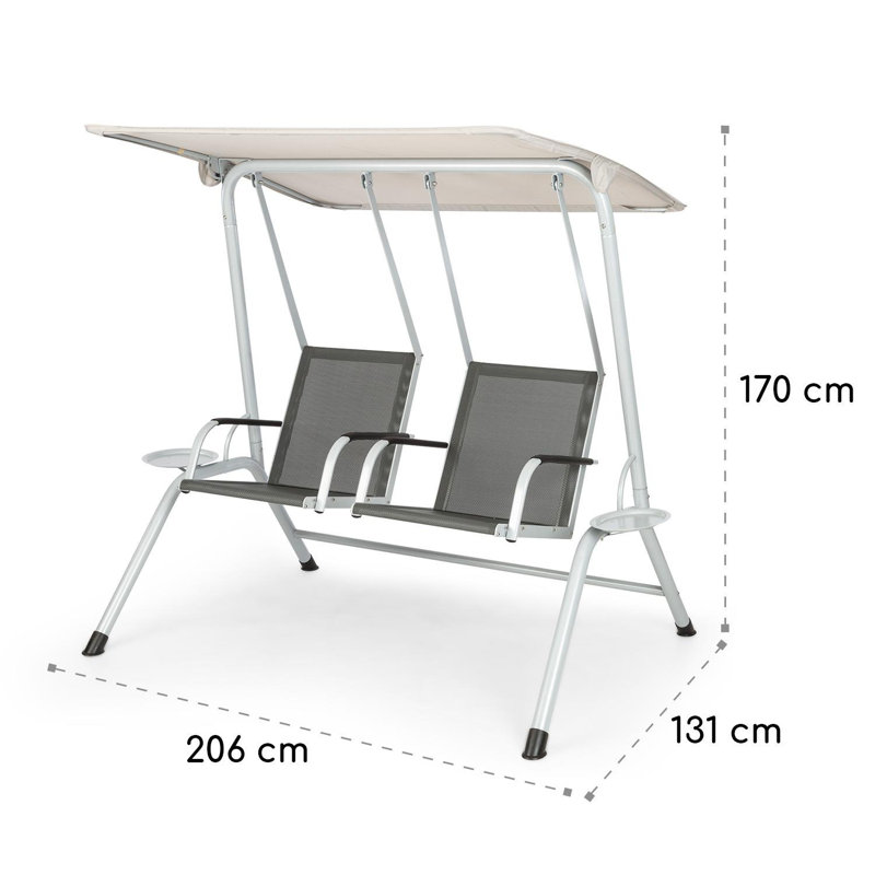 Bel Air 2 Person Porch Swing with Canopy