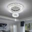 Lustre rond en cristal à deux niveaux-1921136415