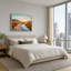 «Winding Wooden Boardwalk travers Marsh at Sunset», art mural sur toile-1117494802