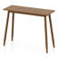 Bureau d'ordinateur avec pieds en bois d'hévéa, plateau de table spacieux pour bureau à domicile et bureau en noyer