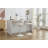 Bar Stools Set of 2 Modern Grey PU Counter Height Barstool, High Padded Swivel Adjustable Barstools with Back for Bar Counter and Kitchen Island-288005263