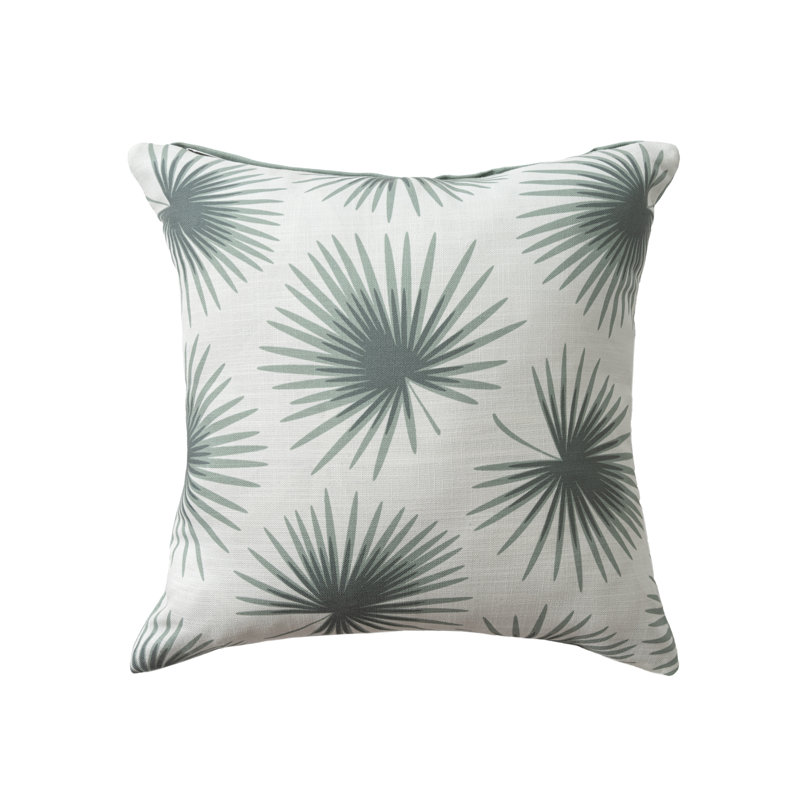 Housse de coussin réversible intérieur / extérieur en polyester Oceana, H 18 po x l 18 po x P 18 po, Sauge, polyester