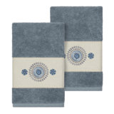 Ensemble de 2 serviettes en coton Isabelle