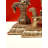 Enthroned Ganesha Brass Sculpture 22 Inch Handmade Indian Deity Accent Décor for Living Room Entryway Mantel Table