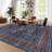 Area Rugs Vintage Floral Area Rug Washable, Low Pile, Non-Slip, mark Resistant Carpet for Living Room, Bedroom, Dining Room, Home Office-1762976356-1762976354