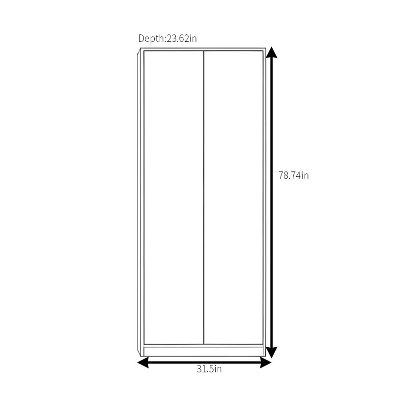 Olszewski, 79" H x 32" W x 24" D