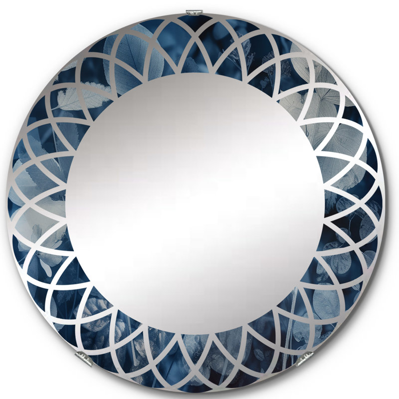 Morrigna - Miroir mural moderne rond, 24 po x 24 po