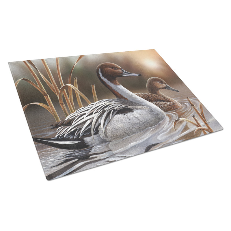 Caroline's Treasures Pintails Glass Cutting Board