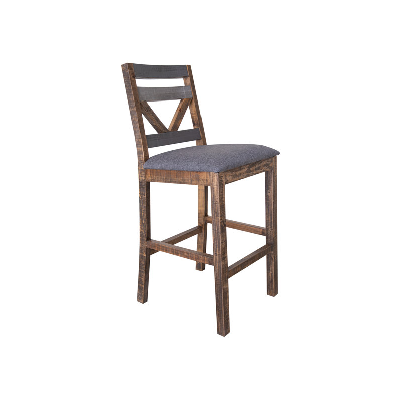 Tabouret de bar rembourré, Gris, Tabouret de bar (siège d'une hauteur de 30 po)