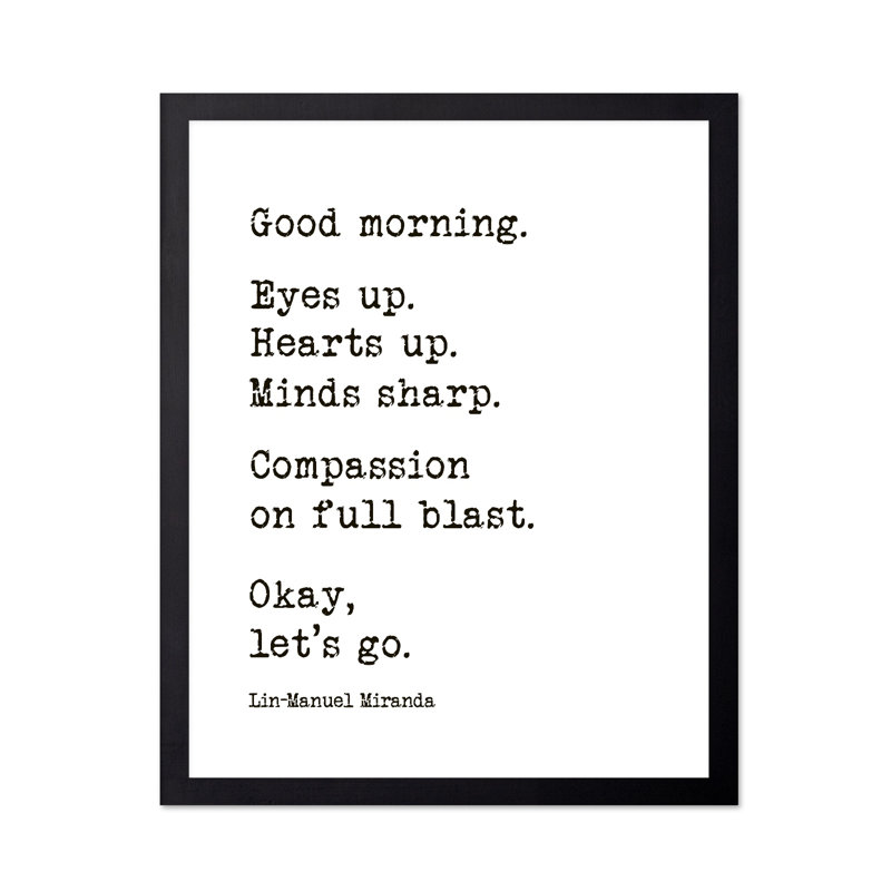 Good Morning, Sans cadre, Affiche, H 24 po x l 32 po