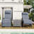 Outdoor Two-Person Combination With Coffee Table, Adjustable, Suitable For Courtyard, Swimming Pool, Balcony