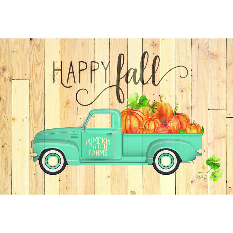 «Happy Fall» par Marla Rae - reproduction imprimée, Toile tendue, Non, H 24 po x l 36 po