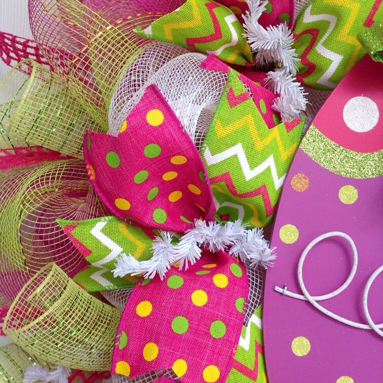 Valentines Day Wreath with Glittering Red Heart