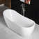 67" x 28" Freestanding Soaking Acrylic Single Slipper Bathtub with Reversible Drain