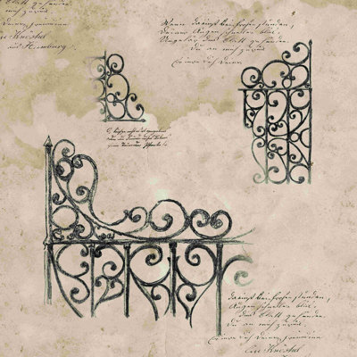 Croquis de ferronnerie - impression sur toile tendue