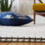 Tapis en laine et coton tissé à plat de style sud-ouest Edgartown en blanc et gris clair-829214802