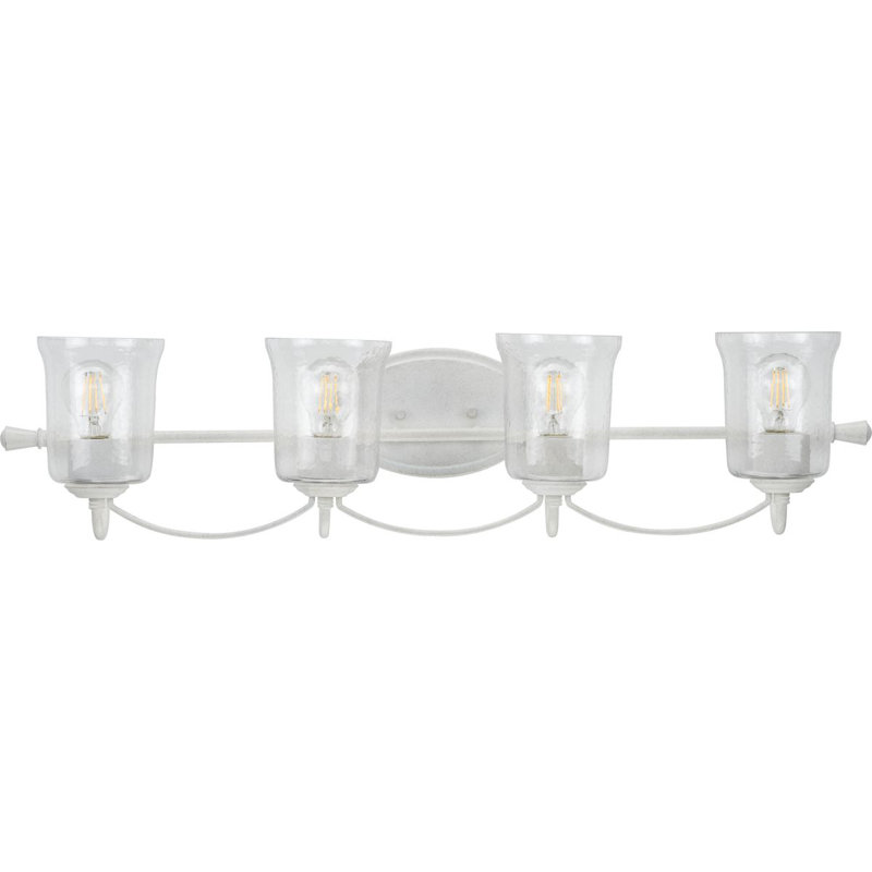 Éclairage pour meuble-lavabo 4 lumières Ermengarda, Blanc