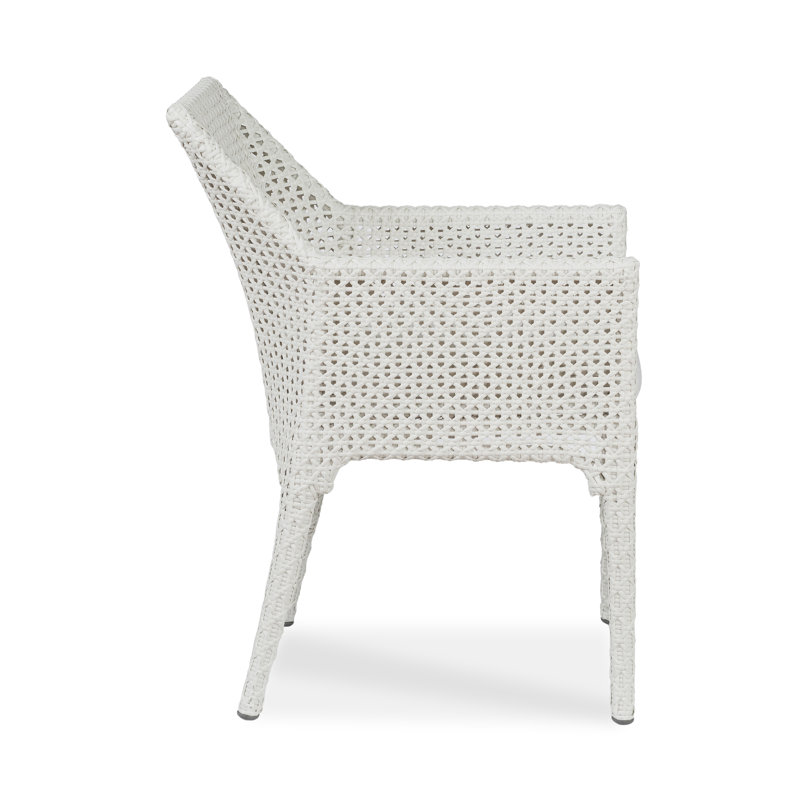 Tangier Outdoor Dining Armchair, Off-White 71629L12, Chalk White