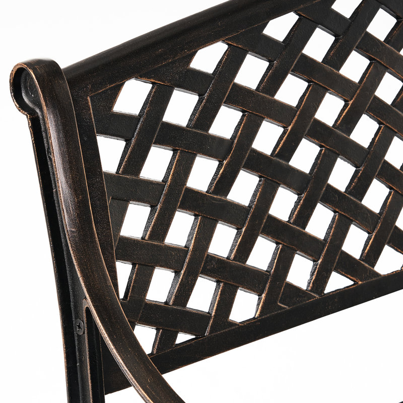 Banc en fonte d'aluminium antique pour l'extérieur