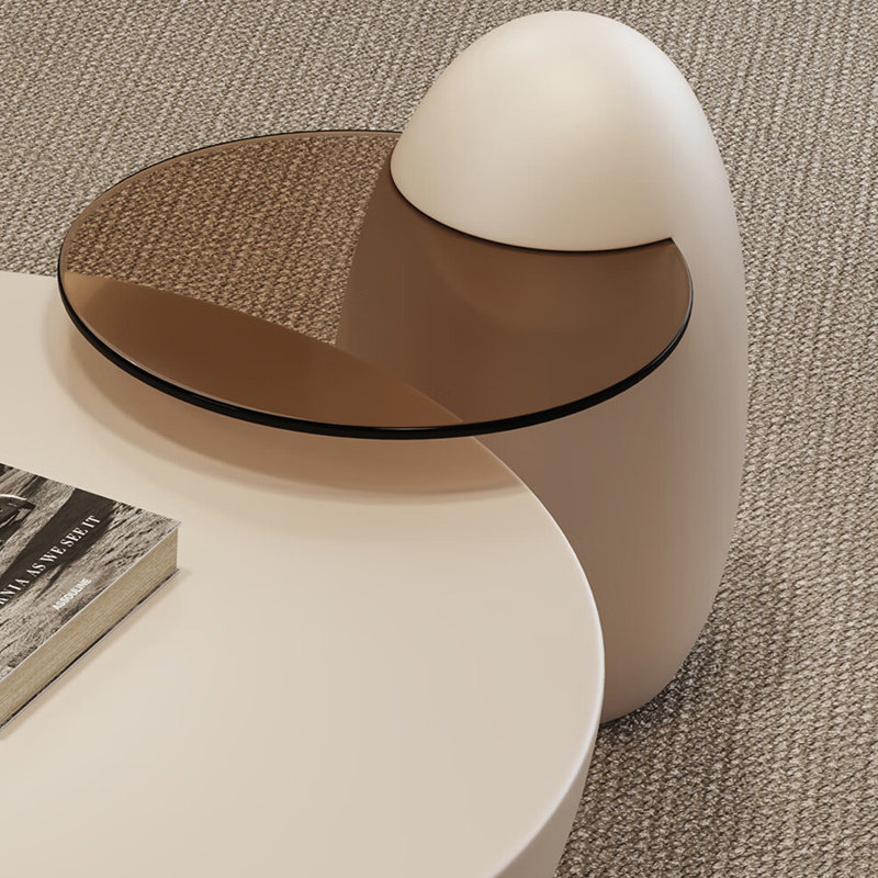2 tables basses avec rangement, Blanc