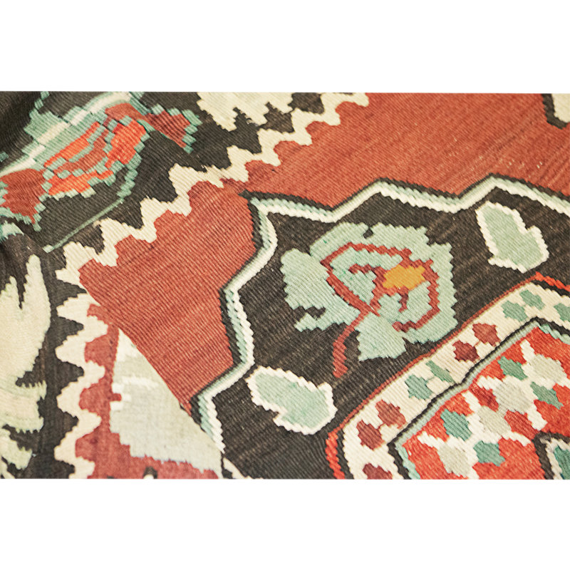 Hand Knotted Wool Area Rug in Multi