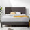 Lit plateforme tapissier moderne