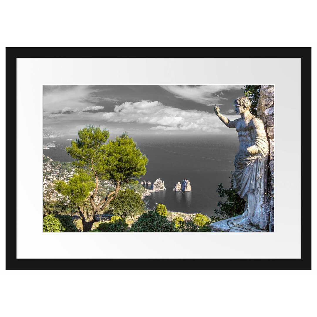 Gerahmtes Poster Insel Capri in Italien