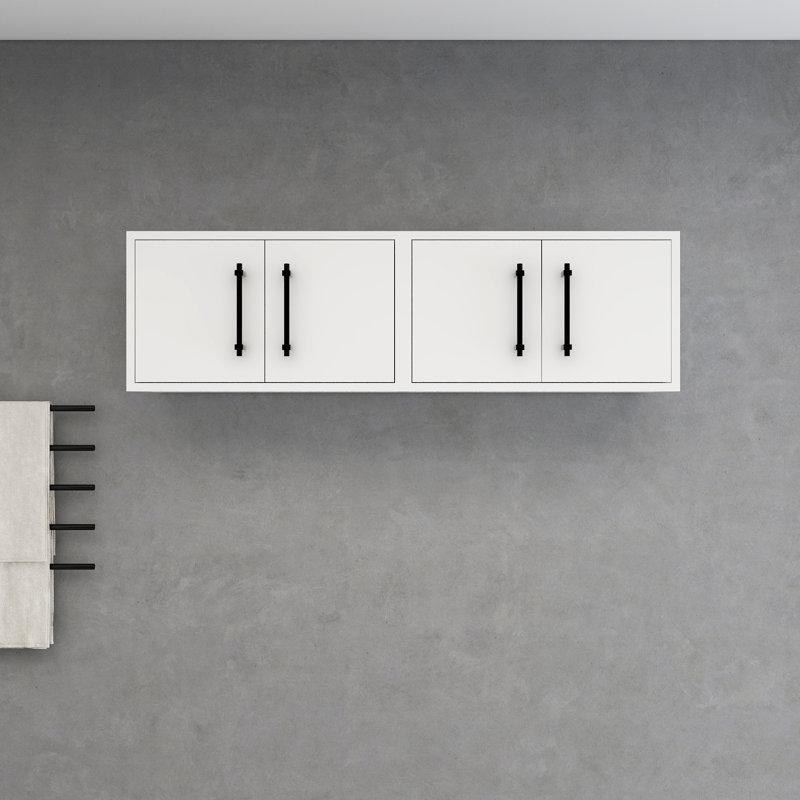 Armoire murale Victoria, H 13,8 po x l 47,5 po x P 12 po, Blanc lustré