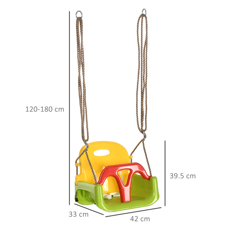 Freeport Park Plastic / Acrylic Swing Seat with Chains