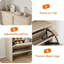 Range-chaussures en bois avec 3 tiroirs rabattables