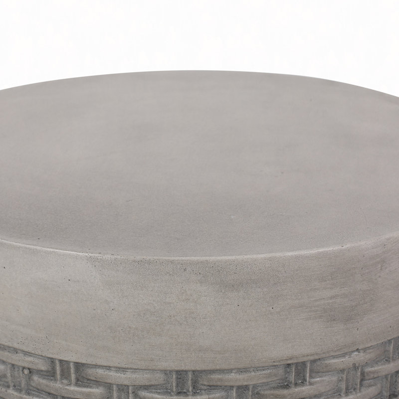 Table d'appoint d'extérieur ronde en béton