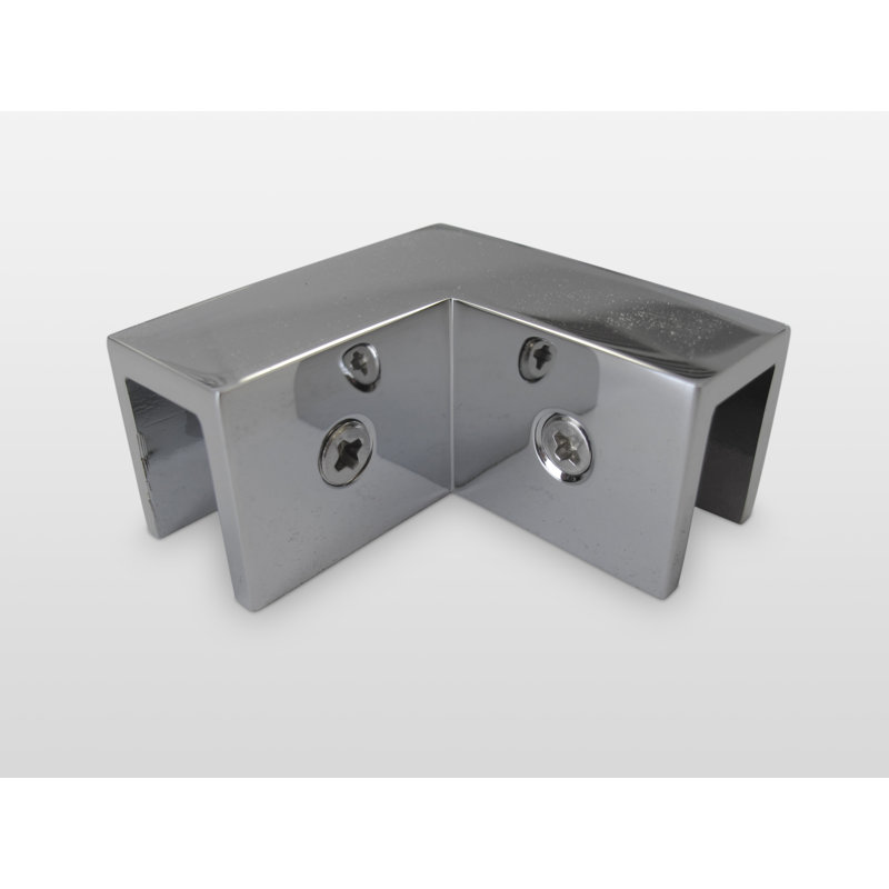 Illume 49 in. x 32 in. x 78 in. 90-degree Fully Frameless Wall Hinged Glass Shower Enclosure, Polished Chrome
