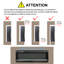 Foyer électrique 36 po avec flamme multicolore et chauffage 1400W, télécommande 36 pouces, 16 couleurs, 5 réglages de luminosité, sortie de chaleur