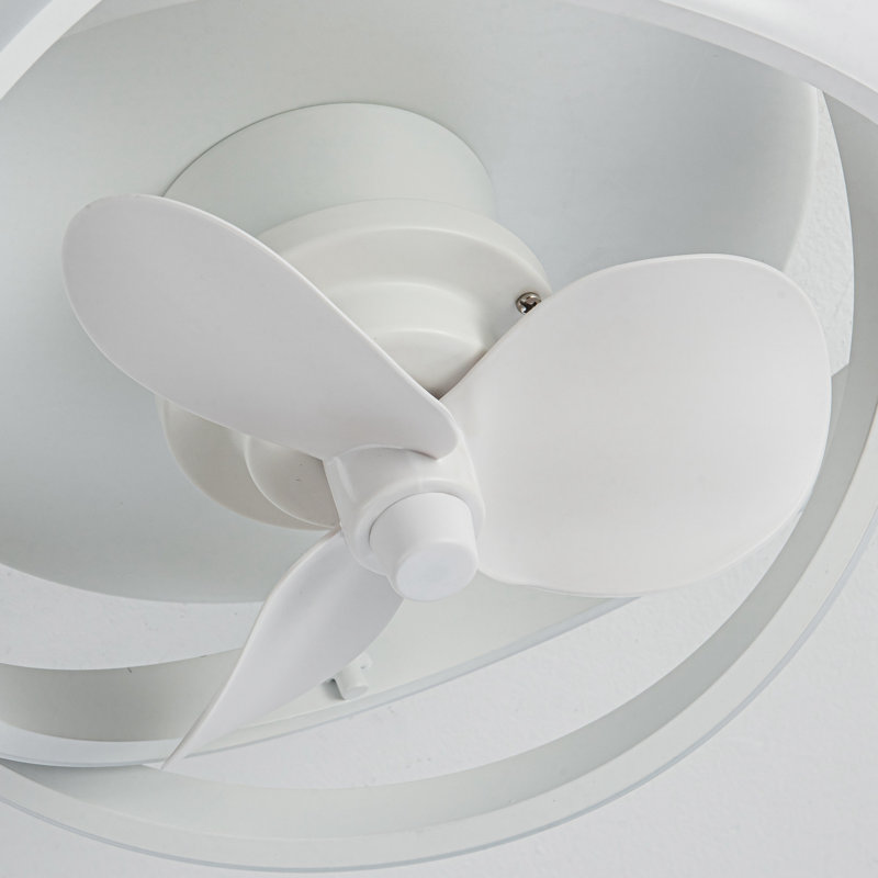 Ventilateur de plafond encastré à 3 pales avec lumières DEL et télécommande Vaczon