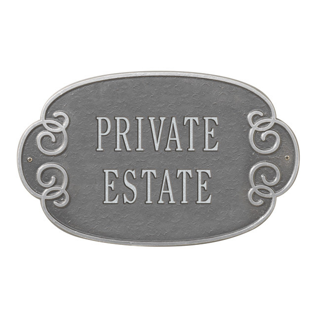 Florence 2-Line Wall Address Plaque, Black and Gold, Yes