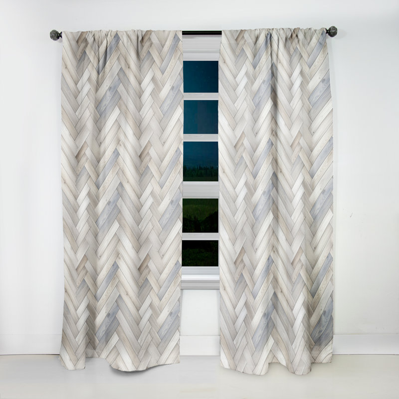 Nordic Elegance - Panneaux de rideaux géométriques, L 52 po x L 120 po