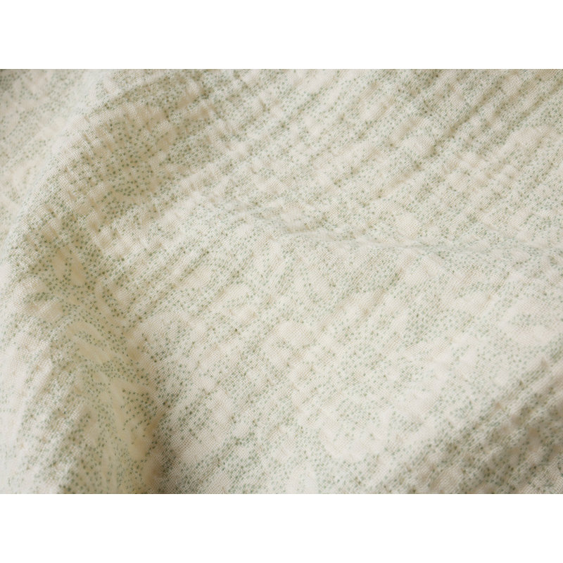 Couverture matelassée à imprimé biologique pour bébé, Agave coquelicot