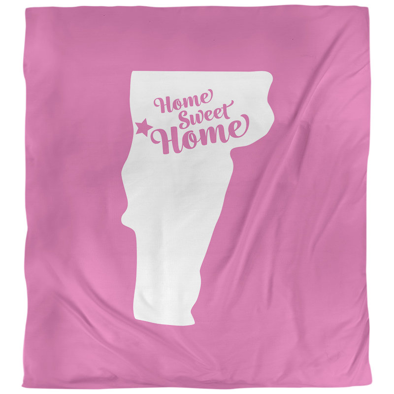 Housse de couette réversible simple et réversible home burlington, Microfibre, Housse de couette pour grand lit, Rose