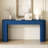 U_STYLE 58.2" Entryway Table With Large Top And Dual Drawers,Console Table With Arched Sturdy Legs Stripe Design,Pine Veneer Sofa Table With Adjustable Feet For Living Room, Hallway,Foyer, Kitchen-42295269