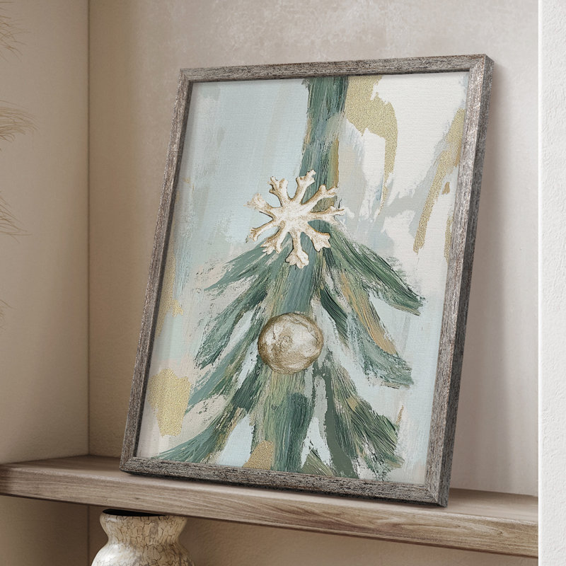 «Christmas Holiday Art» CECXL, reproduction d'art encadrée - bois massif, H 30 po x l 24 po
