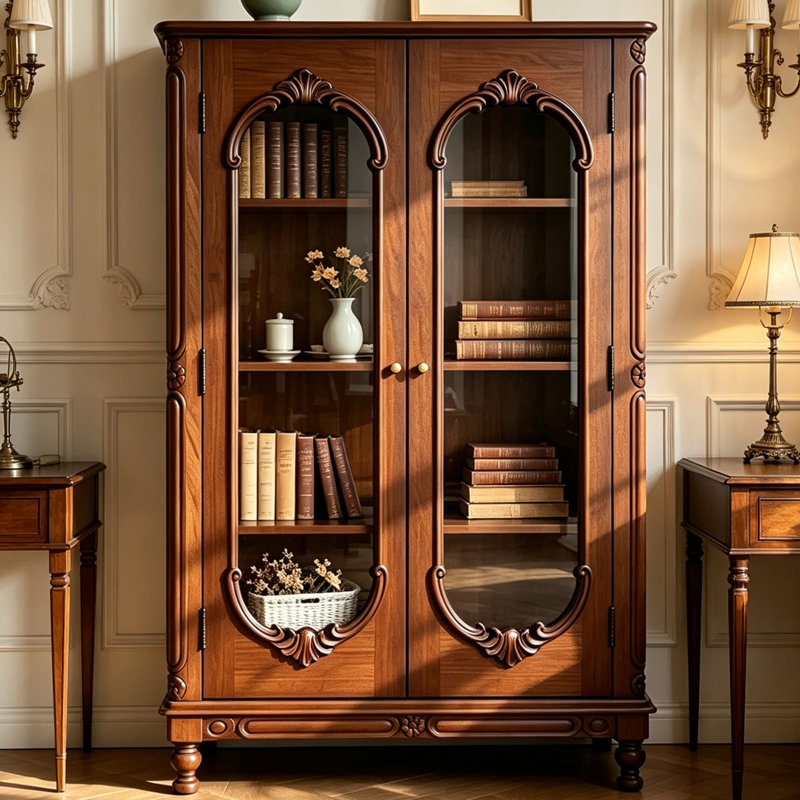 European style luxury storage bookcase