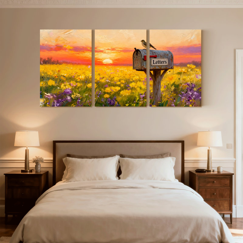 Assortiment de bouquets de fleurs au coucher du soleil, H 18 po x l 36 po