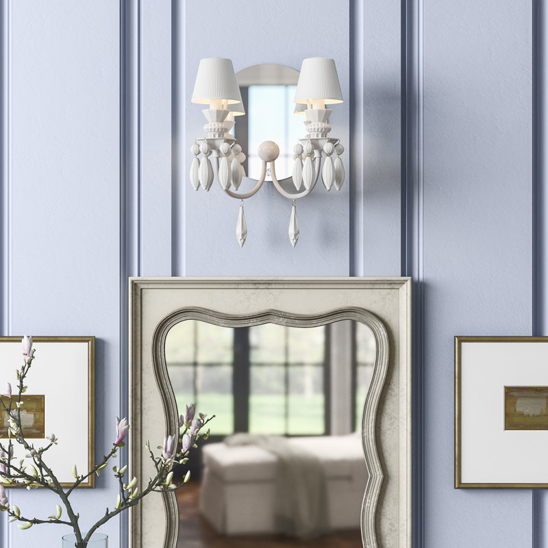 Belle de Nuit 2-Light Armed Sconce, Blue