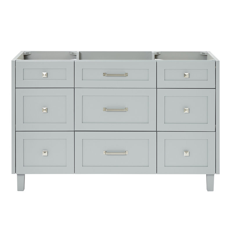 ARIEL Monroe 54 Single Bathroom Vanity Base Only, Gray