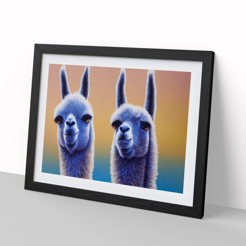A Miraculous Llamas - Framed Print, Black Framed, 34cm H x 46cm W x 2cm D
