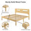 Cadre de lit simple de 14 pouces, cadre de lit plateforme avec tête de lit et base en bois massif, support de lattes de bois, aucun sommier requis, assemblage facile-353392664